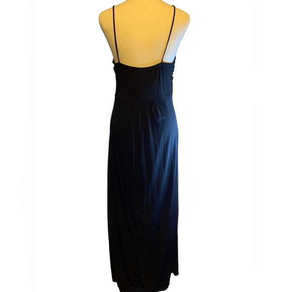 En Focus Studio Womens Halter Empire Maxi Dress With Metal Accessory Size 6 - Picture 3 of 5